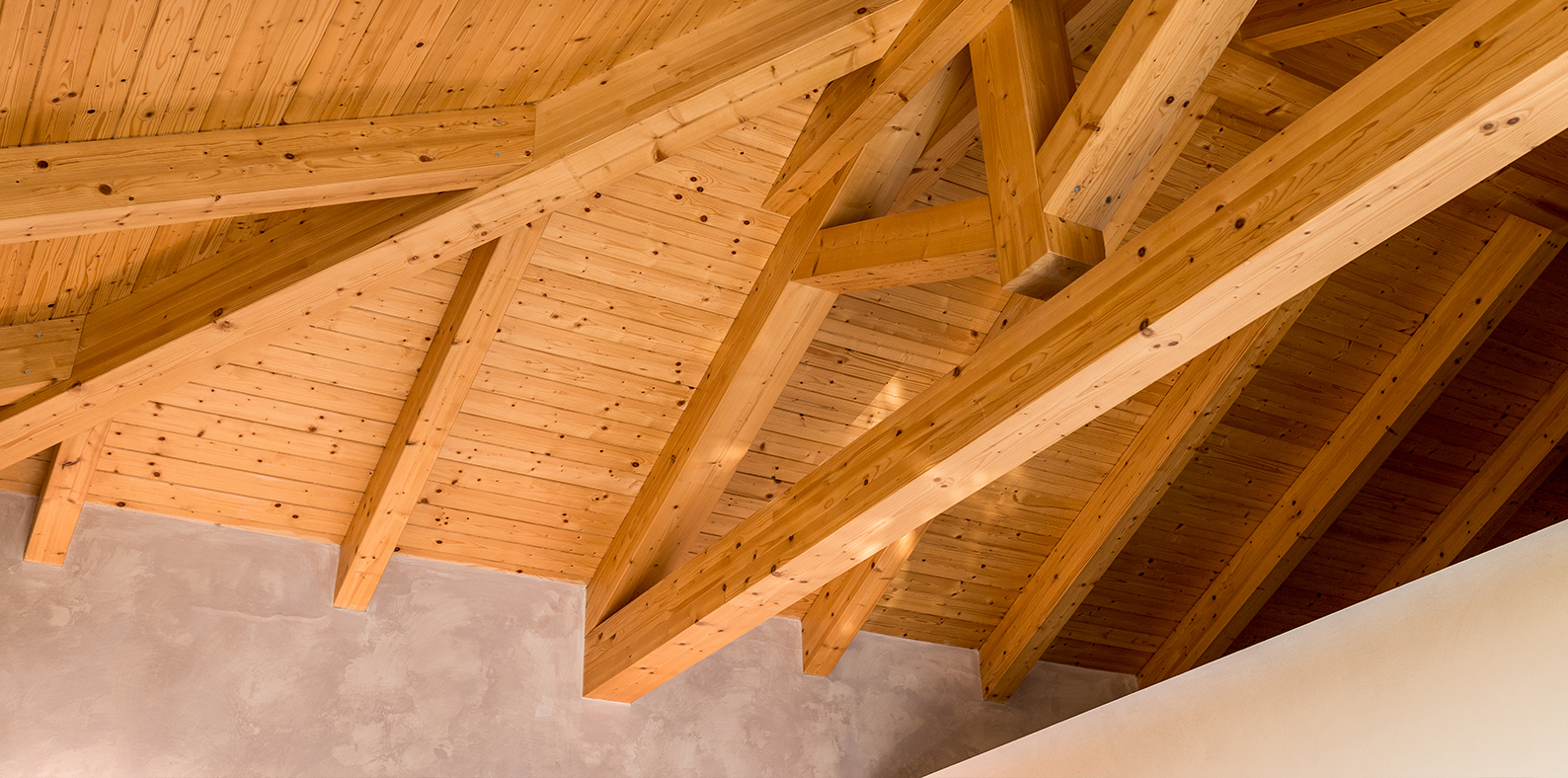 Dettaglio soffitto in legno